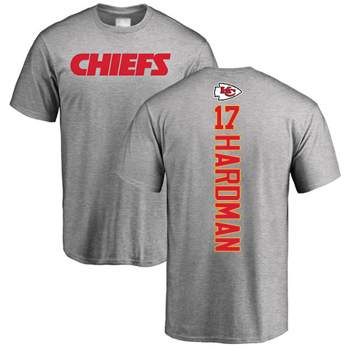 Men Kansas City Chiefs #17 Hardman Mecole Ash Backer T-Shirt->kansas city chiefs->NFL Jersey